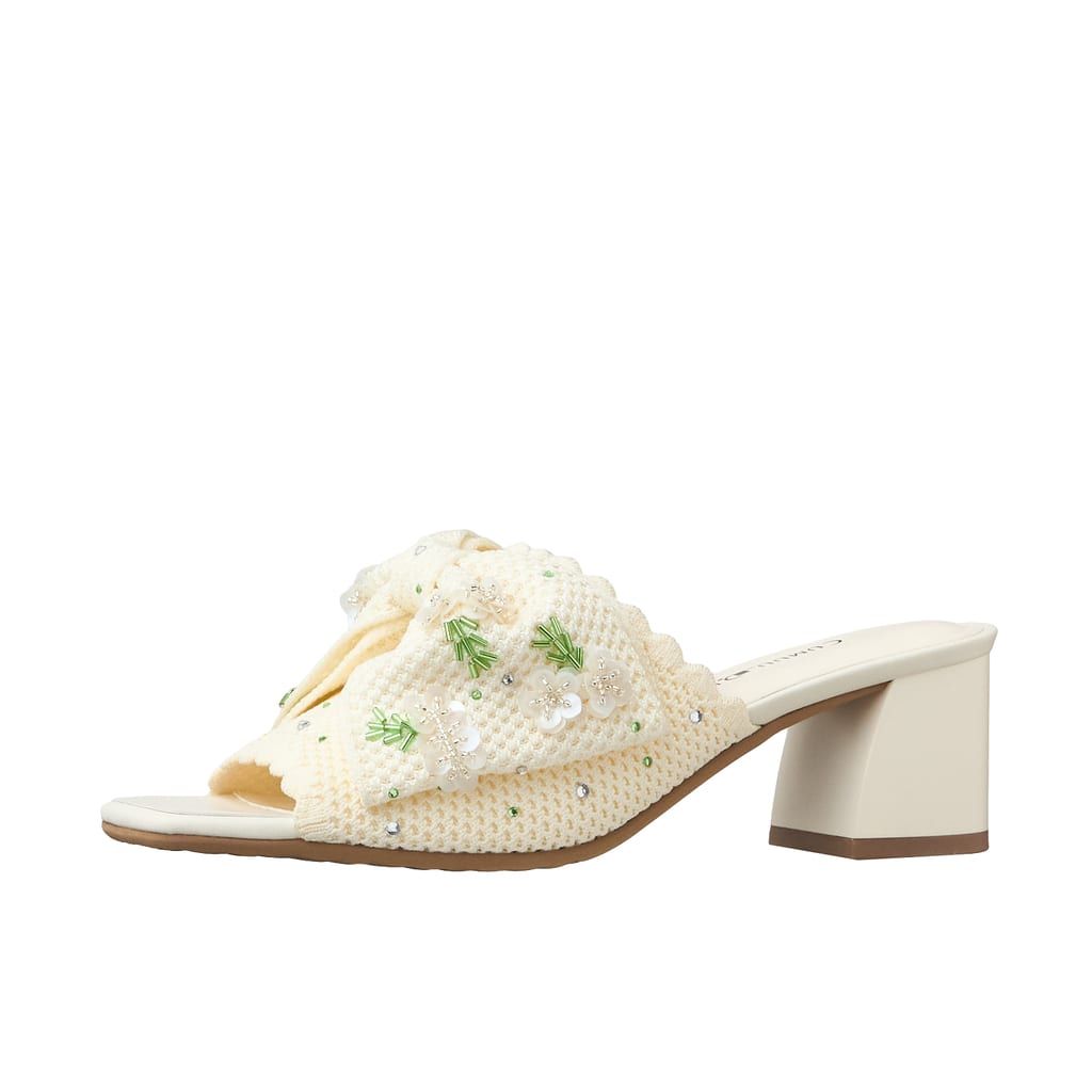 DIANA 刺繍スリングバックミュール ベージュ 靴・バッグのダイアナ通販サイト ｜ GC55860: シューズ 【dianashoes.com】