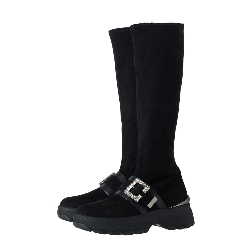 ダイアナ　ブラックスエードロングブーツ ダイアナ ブラックスエードロングブーツ ダイアナ DIANA ロング